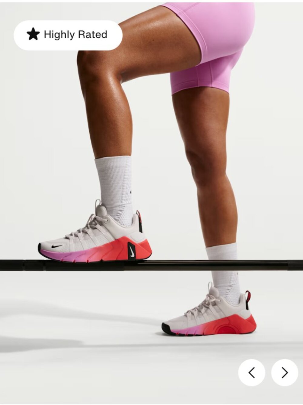 NWT W NIKE FREE METCON 7 PLATINUM TINT/WHITE-LT MAGENTA TEINTE PLATINIUM/BLANC - Picture 5 of 7